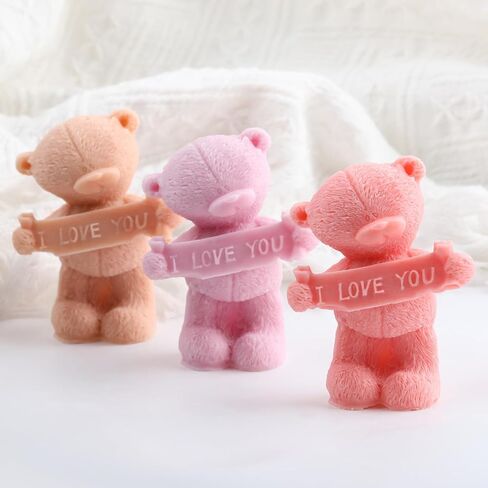 Bear Resin Casting Silicone Mold Animal Bear Candle Molds for Candles Making Aromatherapy Candles Wax Polymer Clay Home Decoration in Saudi Arabia