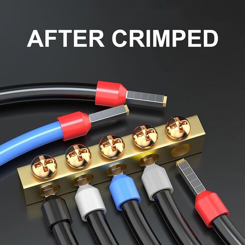 مجموعة موصلات تجعيد الأسلاك النحاسية 450 قطعة من Baomain AWG 16/14/12/10/8 مجموعة متنوعة من أطراف طرفية دبوس الطويق المعزول أسود أحمر أخضر أزرق أصفر in Saudi Arabia