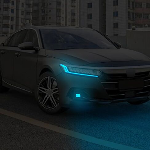 زوجان من أفلام الفينيل لمصابيح الضباب الأمامية من TOMALL، لون دخاني متوافق مع Honda 10.5th Gen Accord 2018-2023، غلاف ناقل الحركة الخفيف، ملصق ديكورات خارجي ذاتي اللصق (أرجواني) in Kuwait
