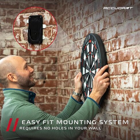 Accudart SDB 4.0 Electronic Soft Tip Smart Dartboard with Online Game Play - Stat Tracker - Custom Profile & Rankings - Regulation Sized 15.5" - Missed Shot Detection – Impact noise reduction system in Kuwait