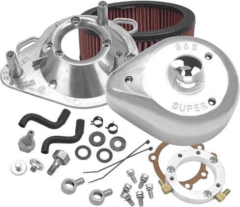 مجموعة أدوات تنظيف الهواء S&S Cycle Teardrop Stock EFI المتوافقة مع Harley-Davidson Dyna Fat Bob - FXDF 2017 - Chrome in Saudi Arabia