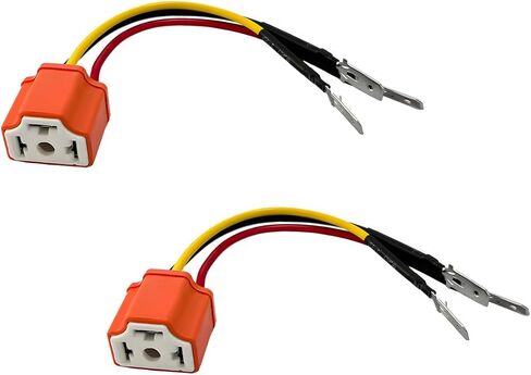 2 قطعة H4 9003 HB2 مقبس المصباح الأمامي، 16AWG السيراميك المصباح موصل الإناث المكونات، رئيس ضوء الضباب ضوء ضفيرة المقبس لسيارة شاحنة قارب، اكسسوارات السيارات (4 قطع) in Kuwait