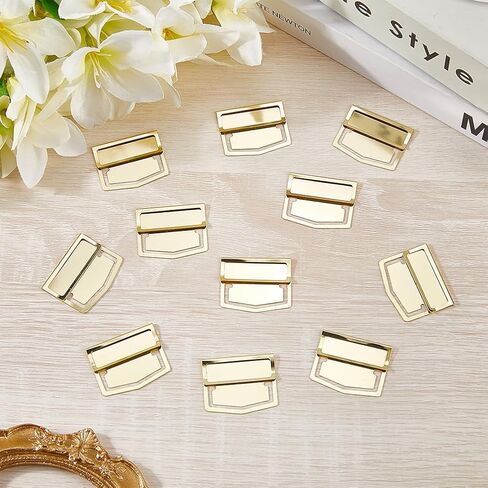 CRASPIRE 14Pcs Metal Bookmark Page Clip Index Clips 1.1 x 1.4 Inch Golden Stainless Steel Retro Book Page Line Markers Label Planner Clamps Accessories for Reading Notebook Office School Supplies in Saudi Arabia