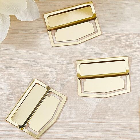 CRASPIRE 14Pcs Metal Bookmark Page Clip Index Clips 1.1 x 1.4 Inch Golden Stainless Steel Retro Book Page Line Markers Label Planner Clamps Accessories for Reading Notebook Office School Supplies in Saudi Arabia