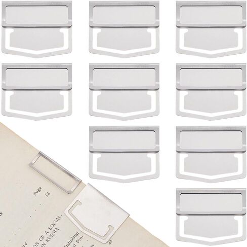 CRASPIRE 14Pcs Metal Bookmark Page Clip Index Clips 1.1 x 1.4 Inch Golden Stainless Steel Retro Book Page Line Markers Label Planner Clamps Accessories for Reading Notebook Office School Supplies in Saudi Arabia