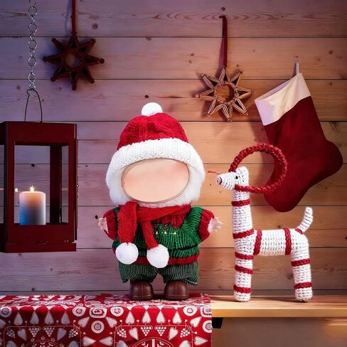 LECOYOYO Christmas Clothes for Labubu 17cm Dolls, Dolls Outfit for Labubu with Accessories Stylish Dress Up Set for LA BUBU in Kuwait