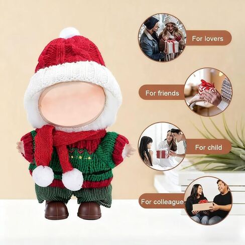 LECOYOYO Christmas Clothes for Labubu 17cm Dolls, Dolls Outfit for Labubu with Accessories Stylish Dress Up Set for LA BUBU in Kuwait