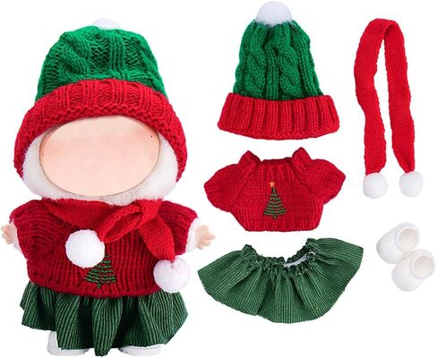 LECOYOYO Christmas Clothes for Labubu 17cm Dolls, Dolls Outfit for Labubu with Accessories Stylish Dress Up Set for LA BUBU in Kuwait