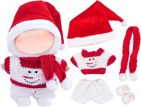 LECOYOYO Christmas Clothes for Labubu 17cm Dolls, Dolls Outfit for Labubu with Accessories Stylish Dress Up Set for LA BUBU in Kuwait