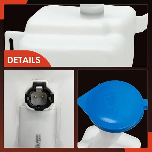 A-Premium Windshield Washer Reservoir Compatible with Select Nissan & Infiniti Models - Maxima 1995-2003, I30 1996-2001, I35 2002-2004, with (Cap/Washer Pump/Hose/Filler Neck/Bracket) in Saudi Arabia
