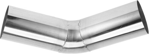 Motoforti 45 Degree 70mm/2.75" OD Mandrel Exhaust Pipe DIY Custom Car Modified Exhaust Pipe Tubing Piping 150mm/5.91" Length 304 Stainless Steel Silver Tone in Saudi Arabia