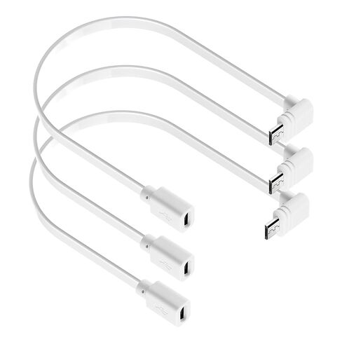 كابل تمديد USB بطول 30 قدم مع محول طاقة لكاميرا WYZE Cam Pan V3 الخارجية، سلك شحن Micro USB 90 درجة، أبيض in Saudi Arabia