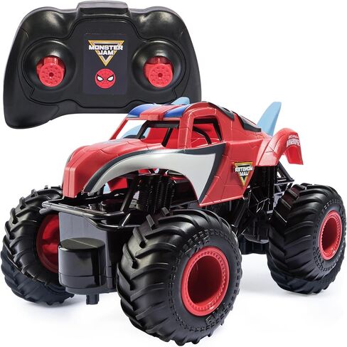شاحنة Monster Jam، Marvel The Amazing Spider-Man RC Monster Truck، بمقياس 1:24، ألعاب أطفال للأولاد والبنات من سن 4 سنوات فما فوق in Kuwait