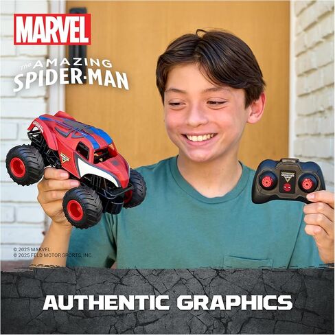 Monster Jam, Marvel The Amazing Spider-Man RC Monster Truck, 1:24 Scale, Kids Toys for Boys and Girls Ages 4 and up in Saudi Arabia