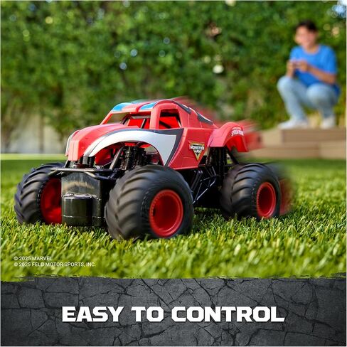 Monster Jam, Marvel The Amazing Spider-Man RC Monster Truck, 1:24 Scale, Kids Toys for Boys and Girls Ages 4 and up in Saudi Arabia