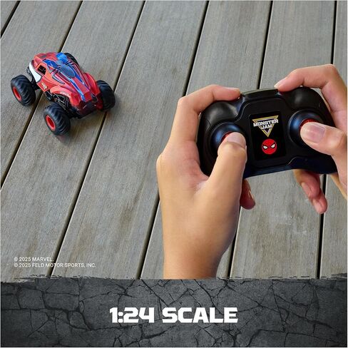 Monster Jam, Marvel The Amazing Spider-Man RC Monster Truck, 1:24 Scale, Kids Toys for Boys and Girls Ages 4 and up in Saudi Arabia