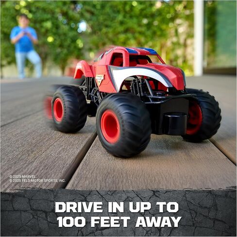 Monster Jam, Marvel The Amazing Spider-Man RC Monster Truck, 1:24 Scale, Kids Toys for Boys and Girls Ages 4 and up in Saudi Arabia