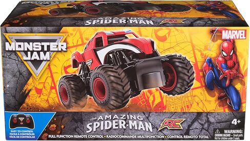 Monster Jam, Marvel The Amazing Spider-Man RC Monster Truck, 1:24 Scale, Kids Toys for Boys and Girls Ages 4 and up in Saudi Arabia