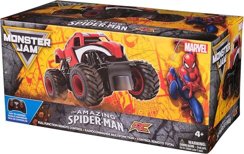 Monster Jam, Marvel The Amazing Spider-Man RC Monster Truck, 1:24 Scale, Kids Toys for Boys and Girls Ages 4 and up in Saudi Arabia