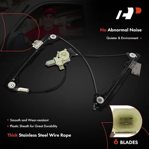 A-Premium Front Left Driver Side Electric Power Window Regulator with Motor Compatible with BMW 328i 2007-2013, 335i 2007-2013, 328i 335i xDrive 2009-2013, 335is 2011-2013, 328xi, 335xi, M3 in Saudi Arabia