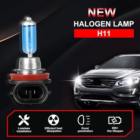 Fit For Nissan Altima 2007-2018 Halogen Headlight Bulbs, H11/H9+H11 High Low Beam,High Performance High Beam Low Beam Halogen Replacement Bulb,Ultra Blue, Pack of 4 in Saudi Arabia