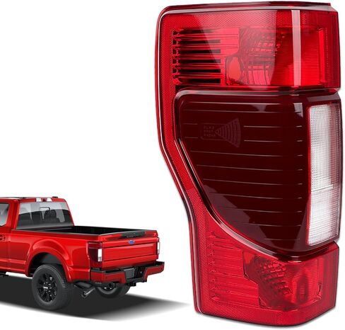 ضوء الذيل متوافق مع 2020-2022 Ford F250 F350 نوع هالوجين فائق التحمل مع نقطة عمياء (الوحدة غير متضمنة) مجموعة إشارة مصباح الفرامل الخلفية مع مصابيح استبدال LC3Z13404A FO2801279 (الجانب الأيمن) in Kuwait