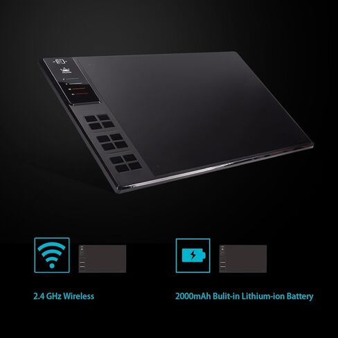 HUION Inspiroy Giano G930L Wireless Graphics Drawing Tablet with Smart Mini LCD Screen and PW517 8192 Levels Pressure Battery-Free Stylus, 13.6 inches Bluetooth Digital Pen Tablet in Saudi Arabia