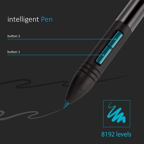 HUION Inspiroy Giano G930L Wireless Graphics Drawing Tablet with Smart Mini LCD Screen and PW517 8192 Levels Pressure Battery-Free Stylus, 13.6 inches Bluetooth Digital Pen Tablet in Saudi Arabia