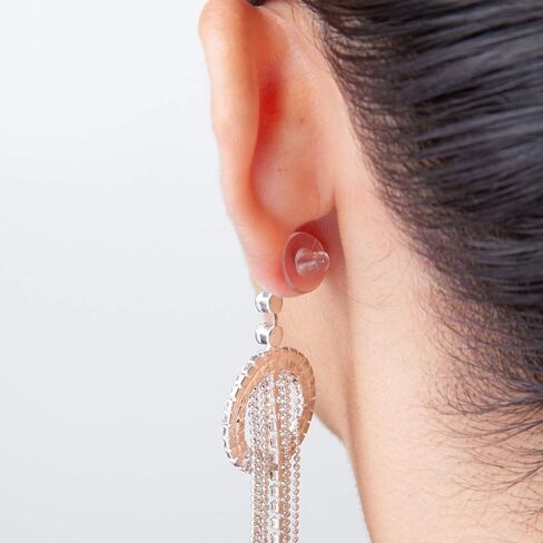 E'arrs Plastic Earring Backs | Clear Support Discs | Clear Diskies 2 | 6 Pairs in Saudi Arabia