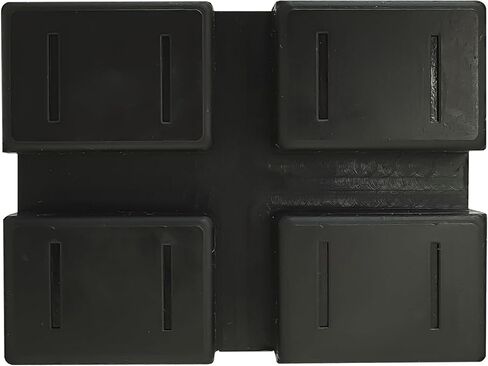 4 Pack Pinch Weld Jack Pads, Solid Rubber Auto Lift Block Spacer Pads, Heavy Duty Slotted Frame Rail Protectors for Car Lifts and Jacks, Universal Rubber Lift Blocks, 4" × 3" × 2.4",3000 lbs Capacity in Saudi Arabia