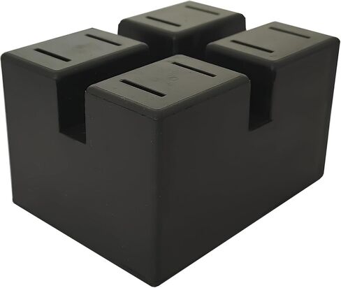 4 Pack Pinch Weld Jack Pads, Solid Rubber Auto Lift Block Spacer Pads, Heavy Duty Slotted Frame Rail Protectors for Car Lifts and Jacks, Universal Rubber Lift Blocks, 4" × 3" × 2.4",3000 lbs Capacity in Saudi Arabia