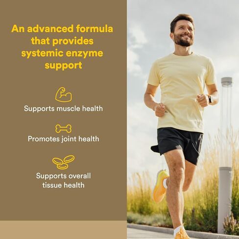 Natural Factors - Zymactive Proteolytic Enzyme Double Strength, Supports a Healthy Inflammatory Response to Help Muscle and Joint Function, Gluten Free, Non-GMO, 30 Enteric Coated Tablets in Saudi Arabia