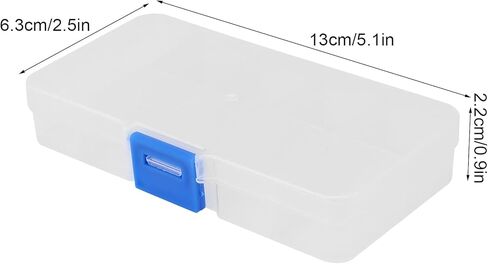 10 Grid Transparent Jewelry Box, Plastic Organizer Box Storage Container with Adjustable Partitions, for Beads Art Crafts in Saudi Arabia