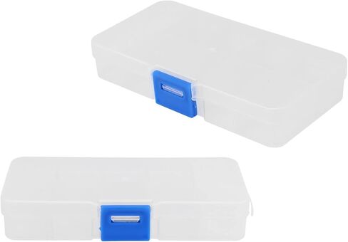 10 Grid Transparent Jewelry Box, Plastic Organizer Box Storage Container with Adjustable Partitions, for Beads Art Crafts in Saudi Arabia