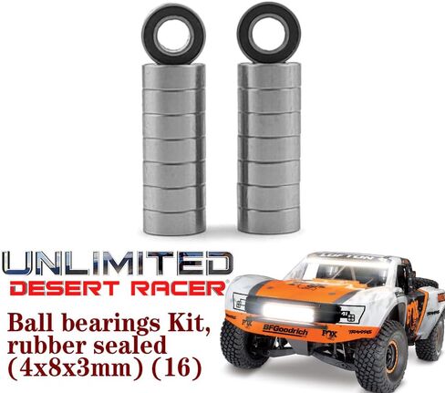 16Pcs 4x8x3mm Ball Bearing Kit 7019 for Traxxas 1/7 UDR Unlimited Desert Racer 1/16 Summit E-Revo Slash 4WD Rc Car Parts in Saudi Arabia