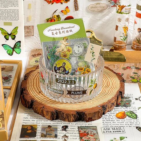 510PCS Plants Floral Scrapbook Stickers Kit Vintage Flowers Stickers Set for Scrapbooking Supplies in Saudi Arabia