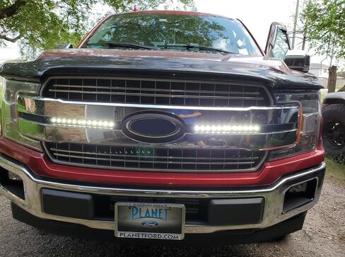 iJDMTOY Front Grille LED Light Bar Kit Compatible with 2018-2020 Ford F150 XL XLT, Includes 36W Slim High Power LED Lightbars, Front Grill Mounting Brackets & On/Off Switch Wiring Kit in Saudi Arabia
