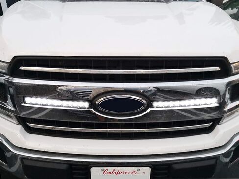 iJDMTOY Front Grille LED Light Bar Kit Compatible with 2018-2020 Ford F150 XL XLT, Includes 36W Slim High Power LED Lightbars, Front Grill Mounting Brackets & On/Off Switch Wiring Kit in Saudi Arabia