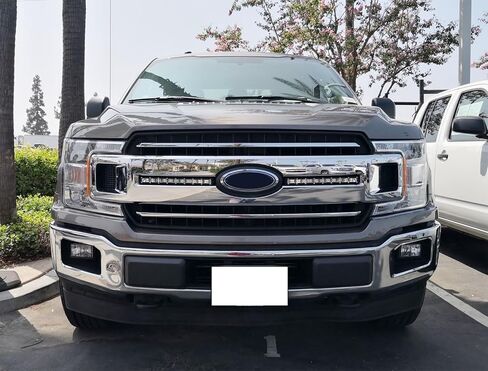 iJDMTOY Front Grille LED Light Bar Kit Compatible with 2018-2020 Ford F150 XL XLT, Includes 36W Slim High Power LED Lightbars, Front Grill Mounting Brackets & On/Off Switch Wiring Kit in Saudi Arabia