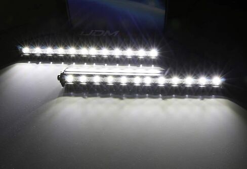 iJDMTOY Front Grille LED Light Bar Kit Compatible with 2018-2020 Ford F150 XL XLT, Includes 36W Slim High Power LED Lightbars, Front Grill Mounting Brackets & On/Off Switch Wiring Kit in Saudi Arabia