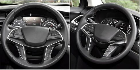 ملصق علوي للوحة لوحة قيادة السيارة للسائق الرئيسي متوافق مع كاديلاك XT5 2016-2025 XT6 2020-2025 من ألياف الكربون وإكسسوارات السيارات باللون الأسود in Kuwait
