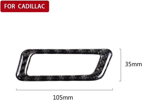 Car Dashboard Panel Main Driver Air Vent Upper Sticker Compatible with Cadillac XT5 2016-2025 XT6 2020-2025 Carbon Fiber Auto Accessories Black in Saudi Arabia