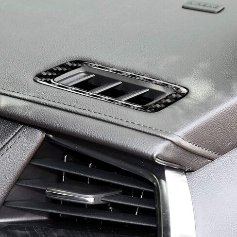 Car Dashboard Panel Main Driver Air Vent Upper Sticker Compatible with Cadillac XT5 2016-2025 XT6 2020-2025 Carbon Fiber Auto Accessories Black in Saudi Arabia