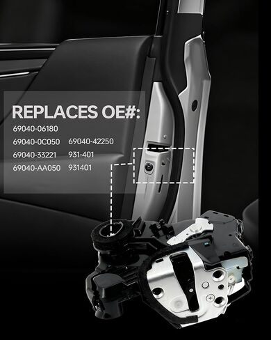 زوج محرك قفل الباب الأمامي متوافق مع Toyota Tundra Camry 4Runner RAV4 Lexus Scion، السائق الأيسر والجانب الأيمن للراكب يستبدل 931-401 931-403 69040-06180 69030-06200 in Kuwait