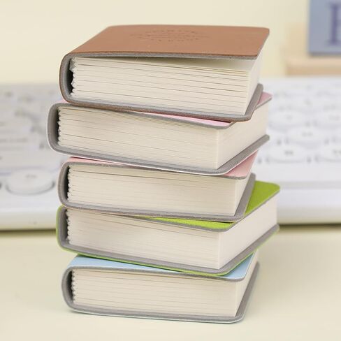 3Pcs/set Mini Bean Notebook PU Leather Cover Pocket Blank Drawing Notebook Student Gift (Retro color) in Saudi Arabia
