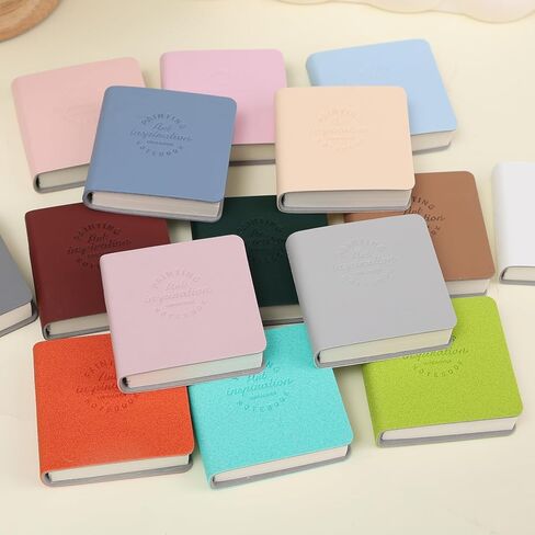 3Pcs/set Mini Bean Notebook PU Leather Cover Pocket Blank Drawing Notebook Student Gift (Retro color) in Saudi Arabia