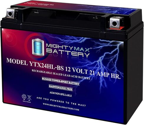 Mighty Max Battery YTX24HL-BS 12V 21AH Battery for Honda 1000 GL1000 Gold Wing 1975-1979 in Saudi Arabia