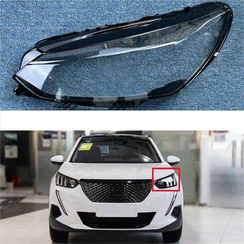 Auto Parts Replacement Transparent PC Headlight Housing for Peugeot 2008 2022 2023 2024(Right) in Saudi Arabia