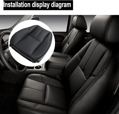 GXARTS Driver Or Passenger Side Top Lean Back Replacemen Leather Seat Cover Black #193 Compatible with Chevy Silverado Suburban Avalanche Tahoe GMC Sierra Yukon 2007 2008 2009 2010 2012 2013 2014 in Saudi Arabia