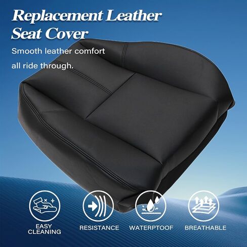 GXARTS Driver Or Passenger Side Top Lean Back Replacemen Leather Seat Cover Black #193 Compatible with Chevy Silverado Suburban Avalanche Tahoe GMC Sierra Yukon 2007 2008 2009 2010 2012 2013 2014 in Saudi Arabia